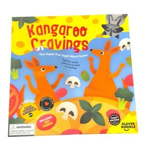 Clever Noodle Kangaroo Cravings Kids Sight Word Literacy Skills Board Game. NEW.